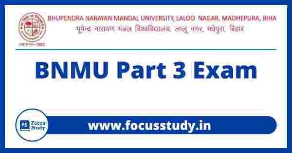 BNMU Part 3 Exam