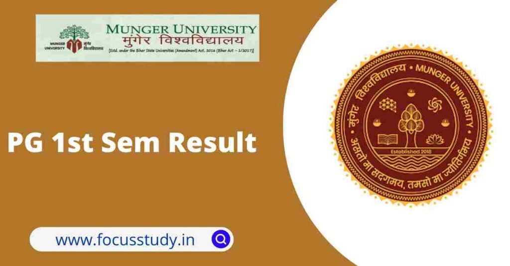 Munger University PG 1st Sem Result